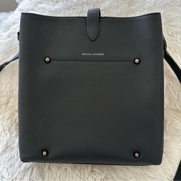 Rebecca Minkoff Megan Gray Deep Slate Crossbody Shoulder Bag - Picture 5 of 15